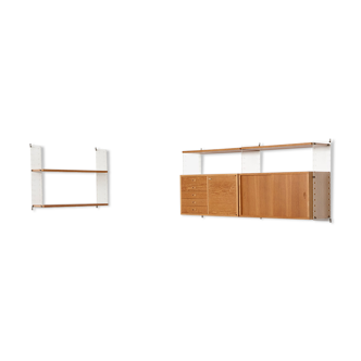 Oak wall units by Nisse Strinning for String design ab 1949