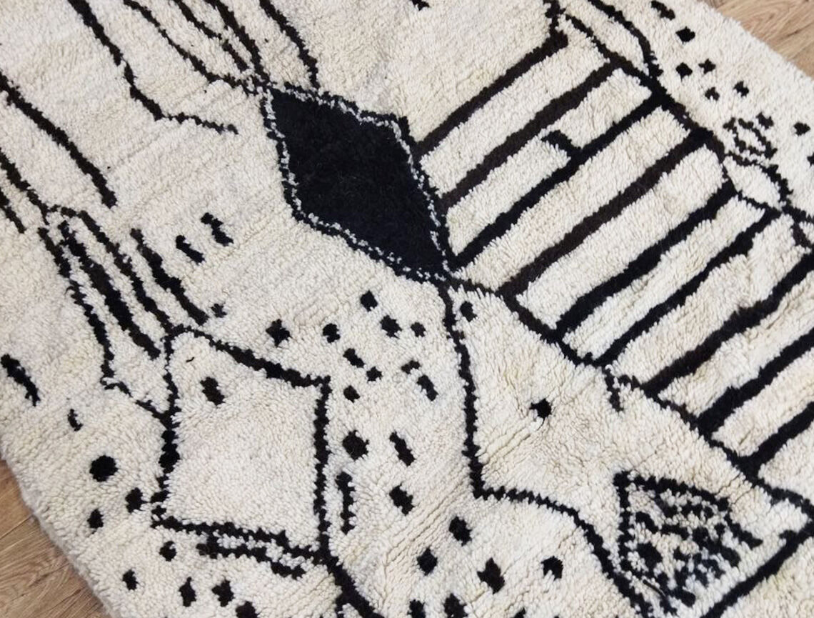 Handmade Moroccan Berber carpet 245 X 142 CM