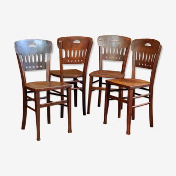 Set de 4 chaises bistrot Luterma brasserie de Colmar