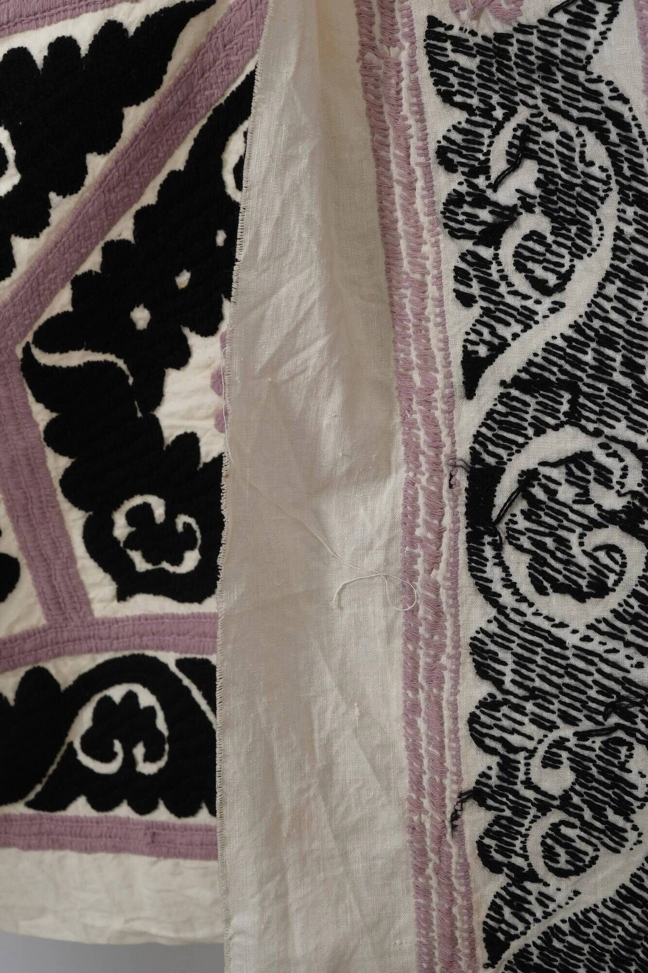 Vintage hand-embroidered tablecloth 65x361 cm