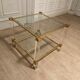 Plexi and gilded side table, Pierre Vandel, 1970s