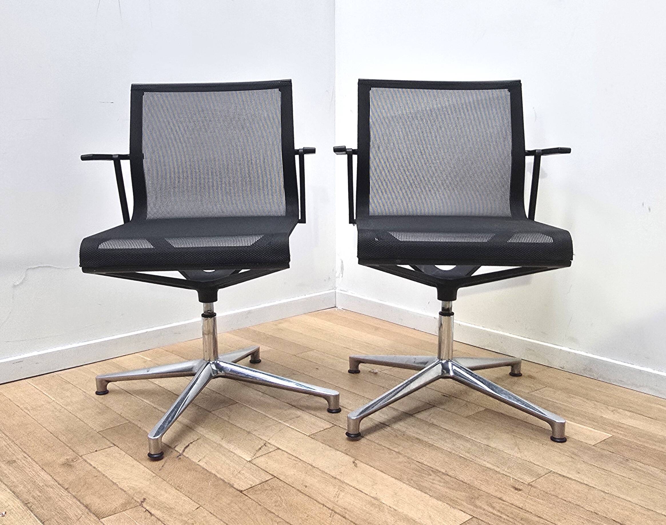 Paire de chaises de bureau Stick Chair, ICF