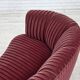 1960s, Danish 2-seater "Banan" sofa, furniture velour, oak wood.