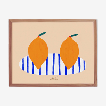 Citrons jumeaux - Affiche murale 40x30cm