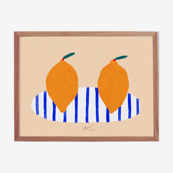 Twin lemons - Wall poster 40x30cm
