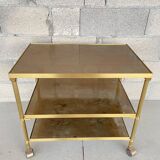 Vintage dessert stand in glass and brass