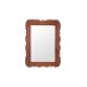 Solid oak mirror with scalloped edge
