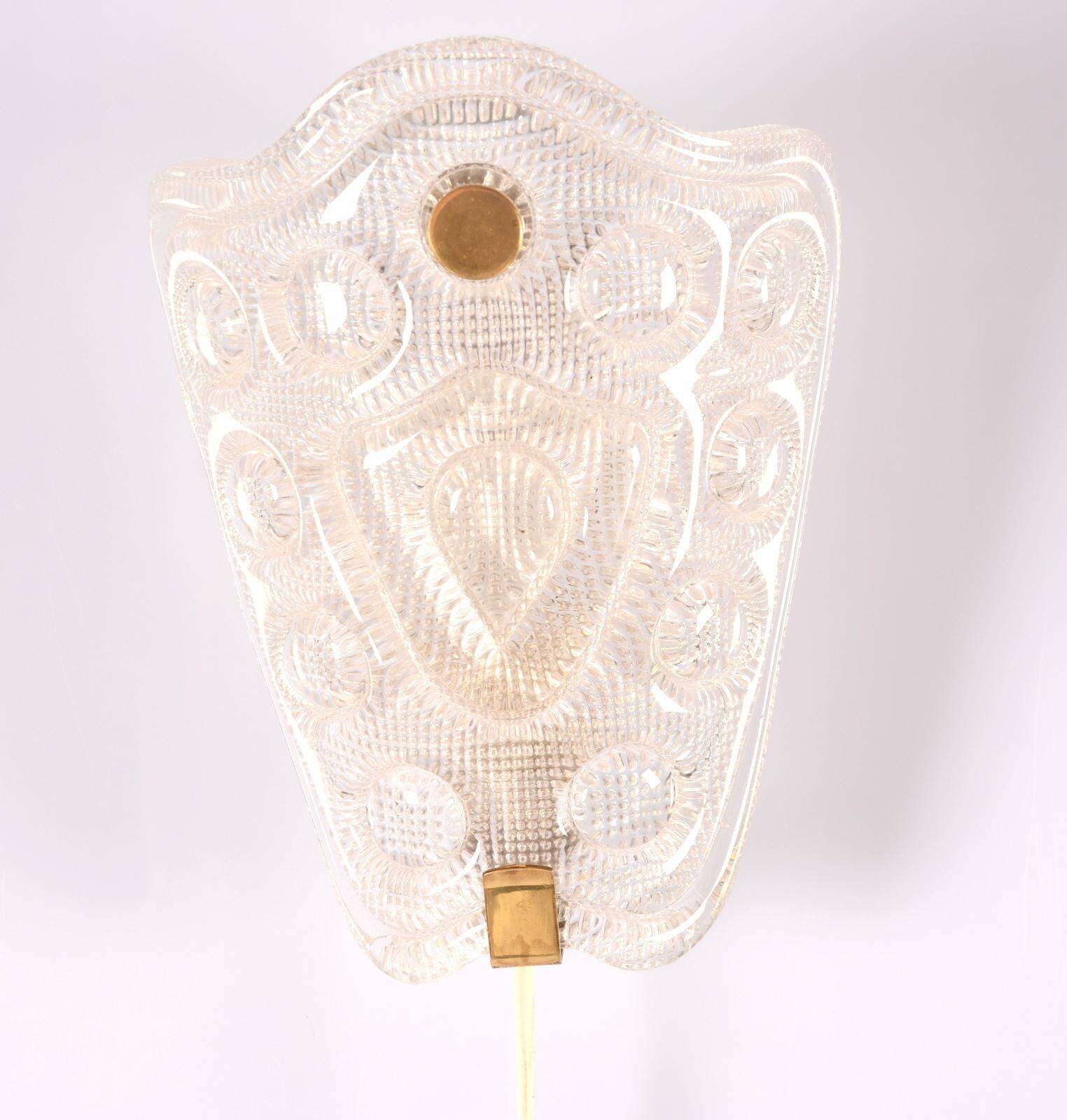 Carl Fagerlund, brass and glass applique, mid-century modern, 1960 Sweden