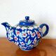 Vintage enamel ceramic teapot