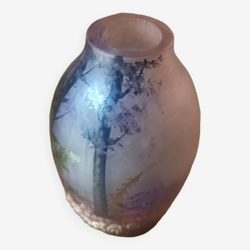 Vase en pate de verre