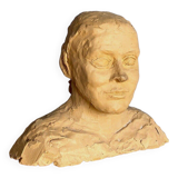 Workshop plaster face of a woman modeling in terracotta 20th century