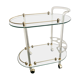 Plexiglass and glass rolling table