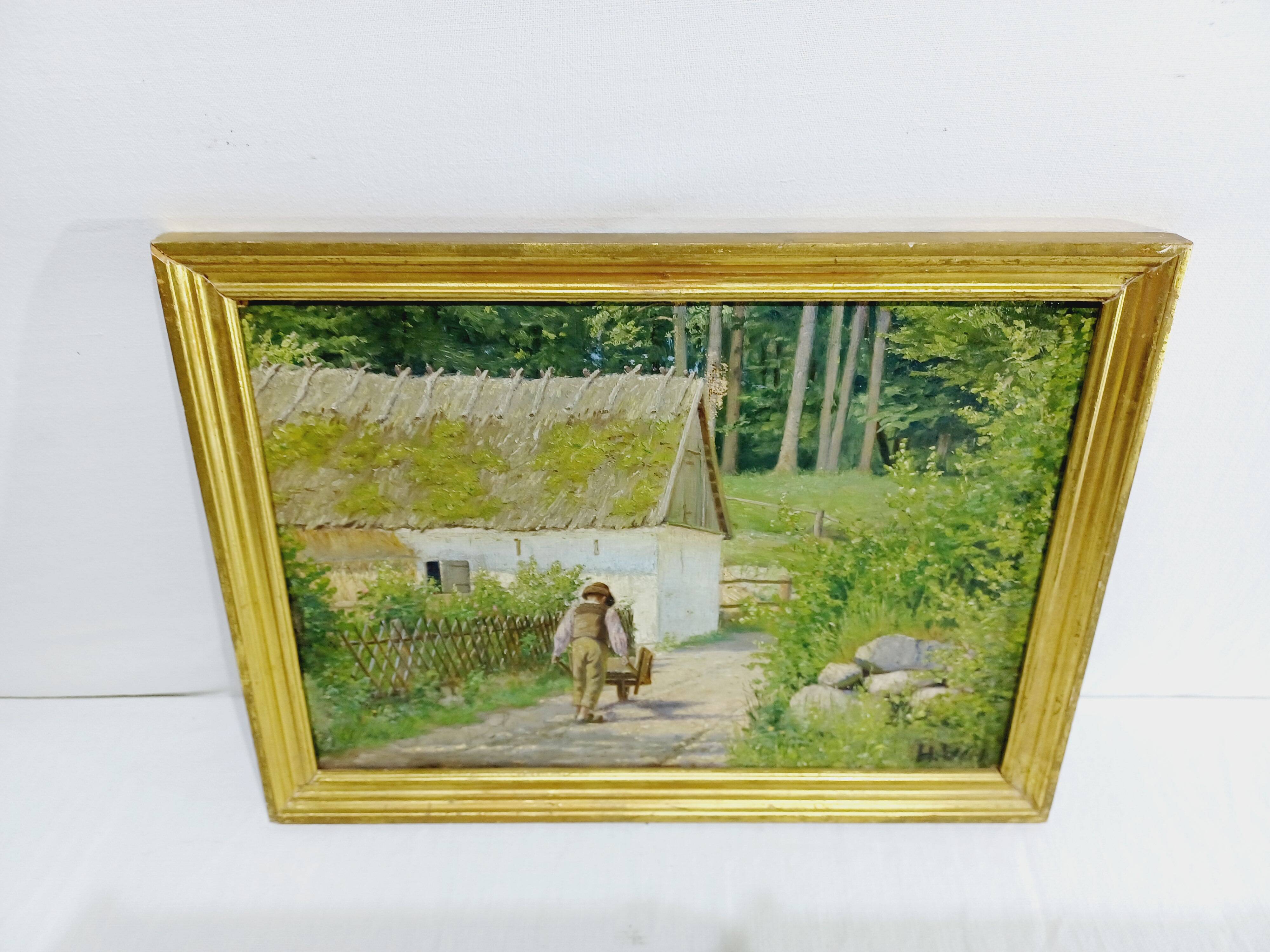 H. Viss – Oil on canvas “Country landscape”