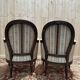 Paire de fauteuils - bergères de style Louis XVI