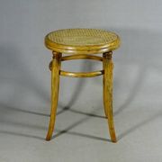 Bistro Stool by Fischel 1890/1900 caned, no Thonet (Height 52 cm)