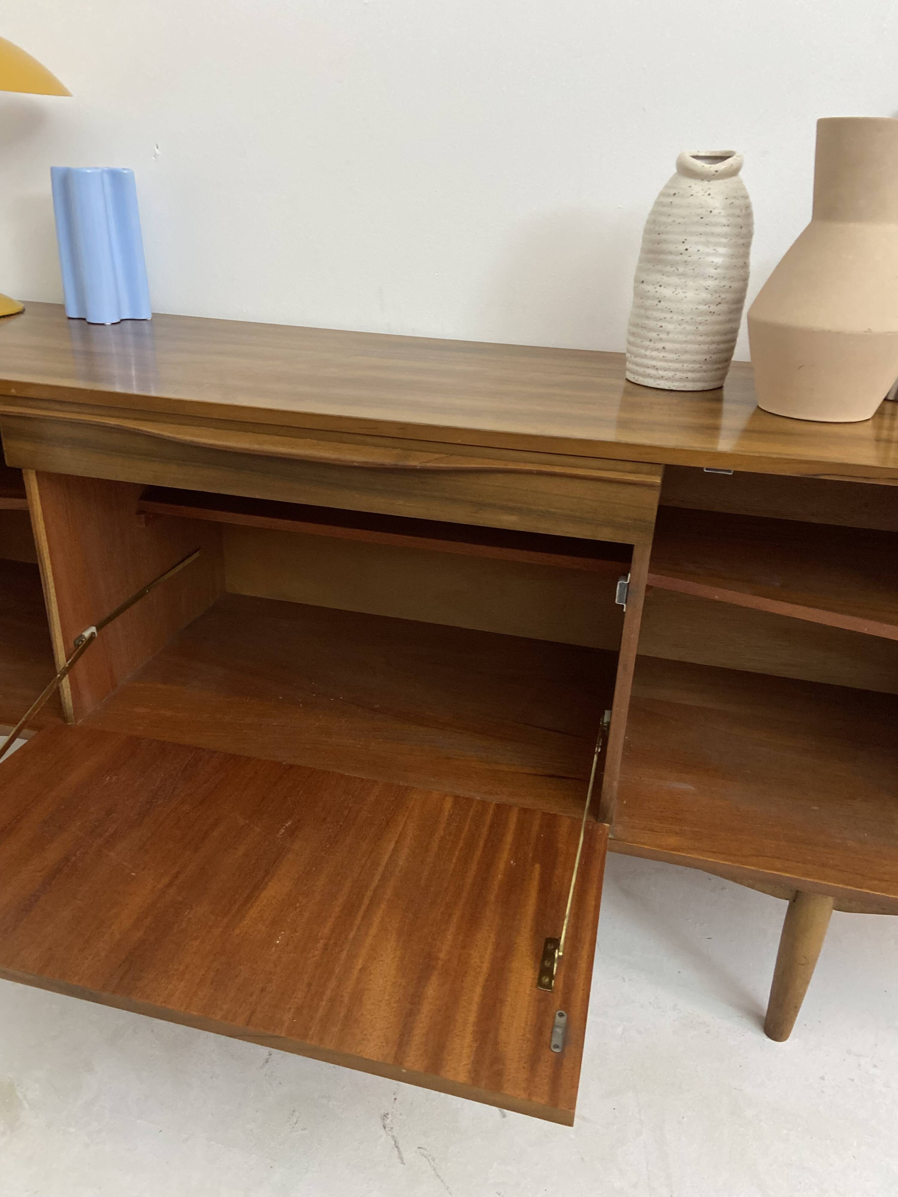 vintage walnut sideboard