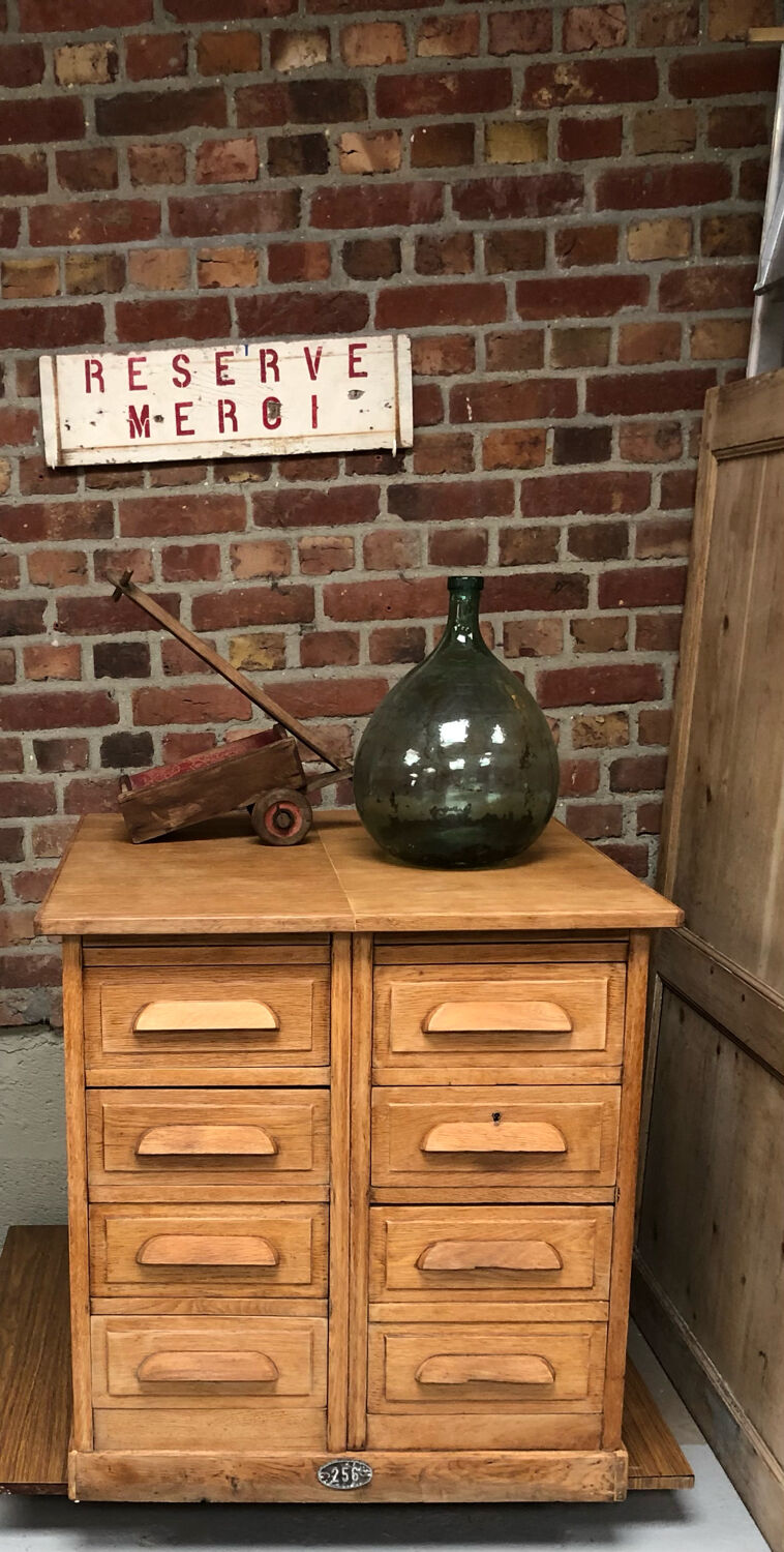 Ancien meuble de métiers chêne