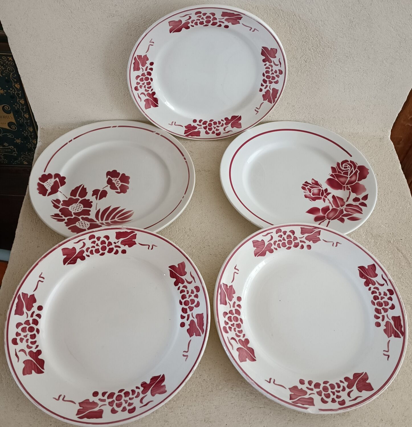 Set of five iron earth plates