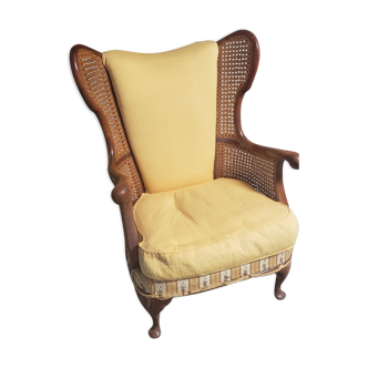 Fauteuil canné et tissu
