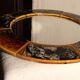 Old vintage round ceramic mirror
