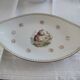 Diamond dish in Limoges porcelain decoration gallant scene