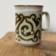 2 mugs vintages en grès émaillé Ducan ceramics