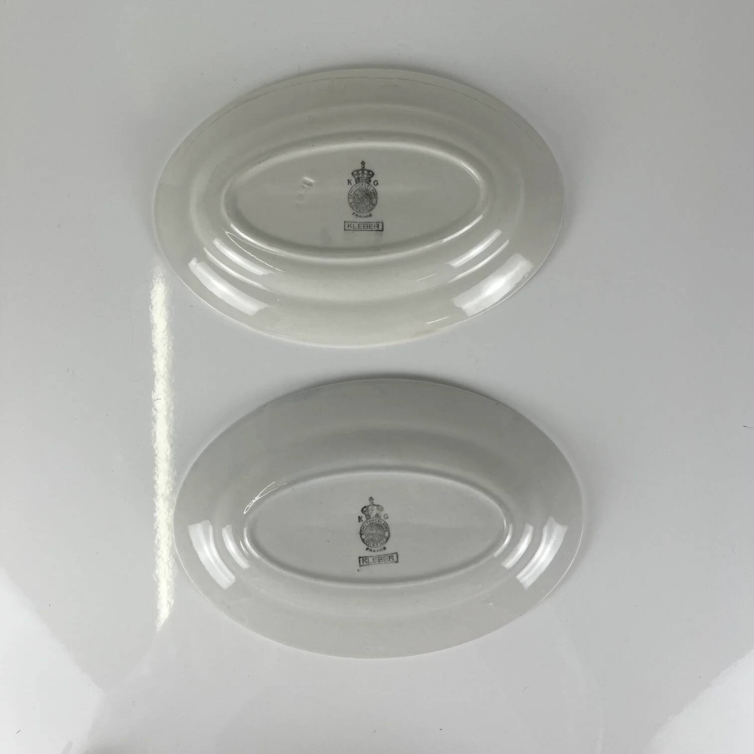 Duo de ravier KG Lunéville modèle "Kleber", milieu XXe siècle