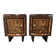 Tuscan Art Decò bedside tables from the 1940s in walnut burl