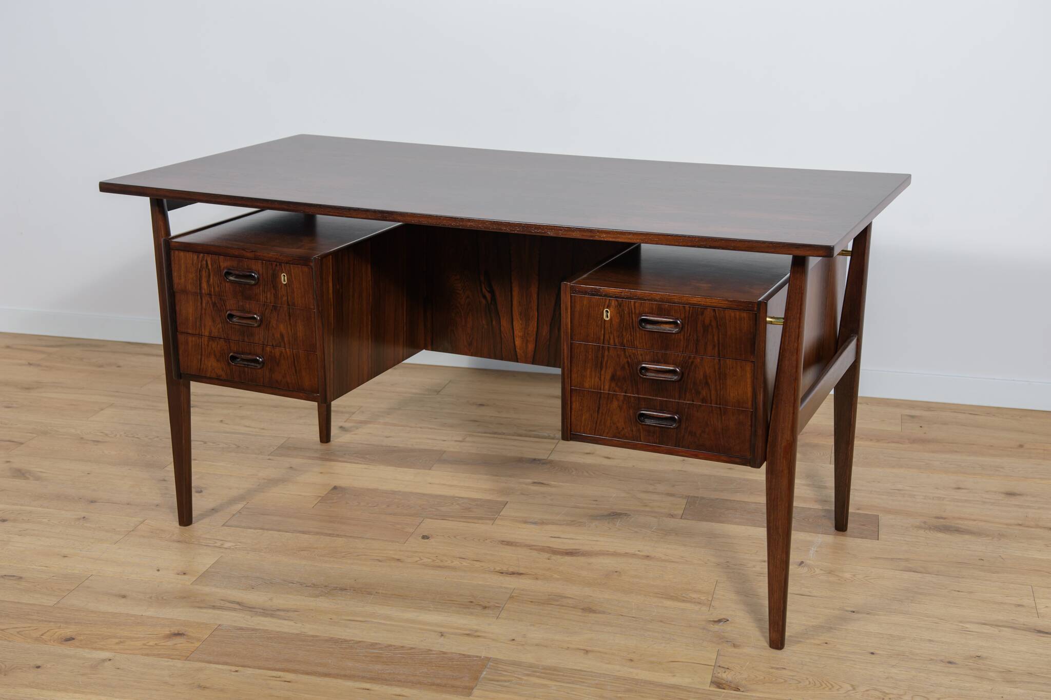Mid Century Rosewood Desk by Gunnar Nielsen Tibergaard for Tibergaard, 1960s