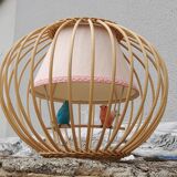Suspension rattan bird cage 1960