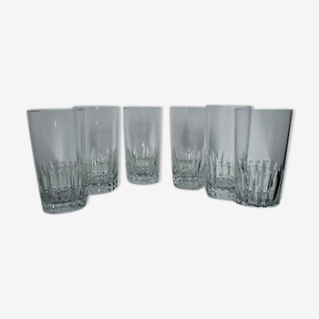 Set de 6 grands verres en cristal