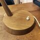 Temde Leuchten desk lamp with a gooseneck in teak, 1960s design.