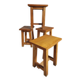 4 tabourets brutalistes