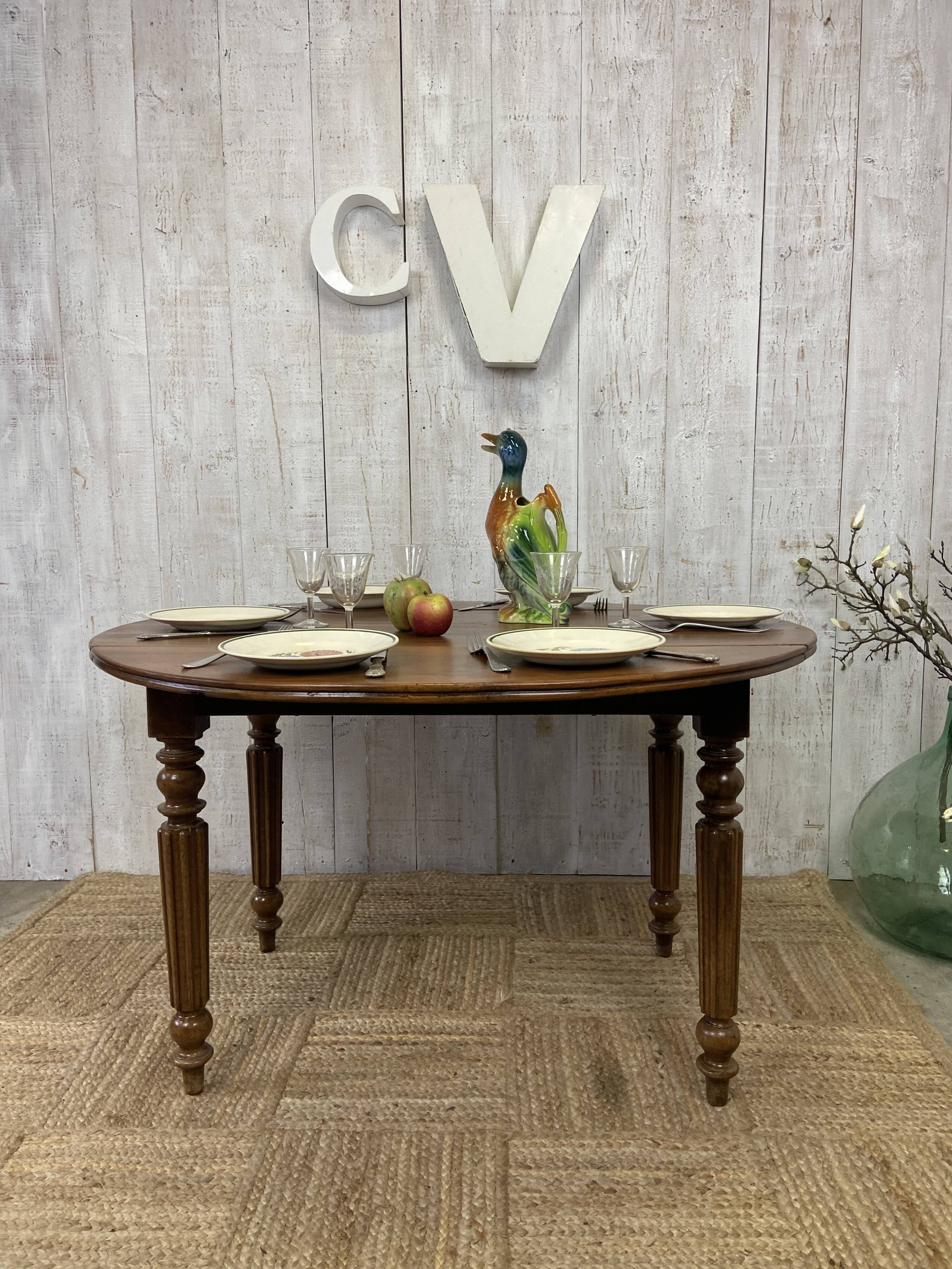 Country-style drop-leaf table