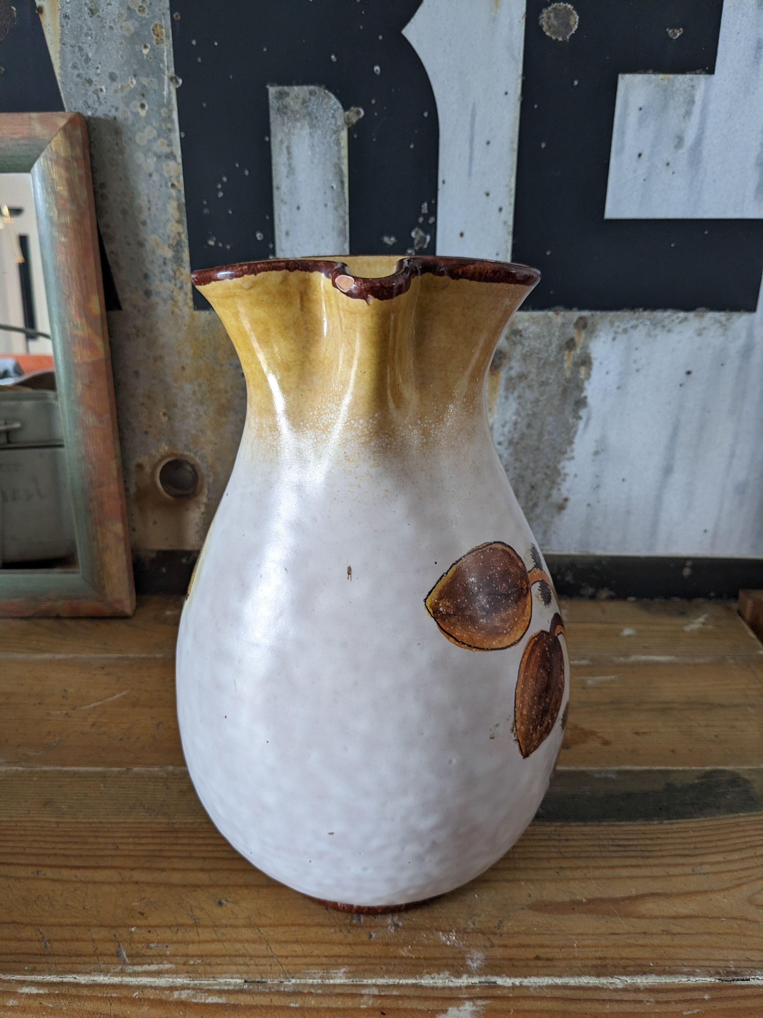 Ceramic pitcher from italy