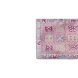 Vintage Turkish rug from Oushak, hand-woven 87x297 cm