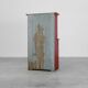 French 19th Century Red‑Painted Stepback Cupboard in Pine