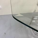Octagonal glass and plexiglass table