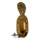 X-large mid-century Swedish brass Baroque sconce with double arm design