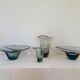Mid-century collection of 4 sculptural pieces by Kosta Vicke Lindstrand, Sweden, 1950s.