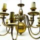 Vintage metal chandelier, Poland, 1980s