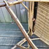 Old rattan armchair