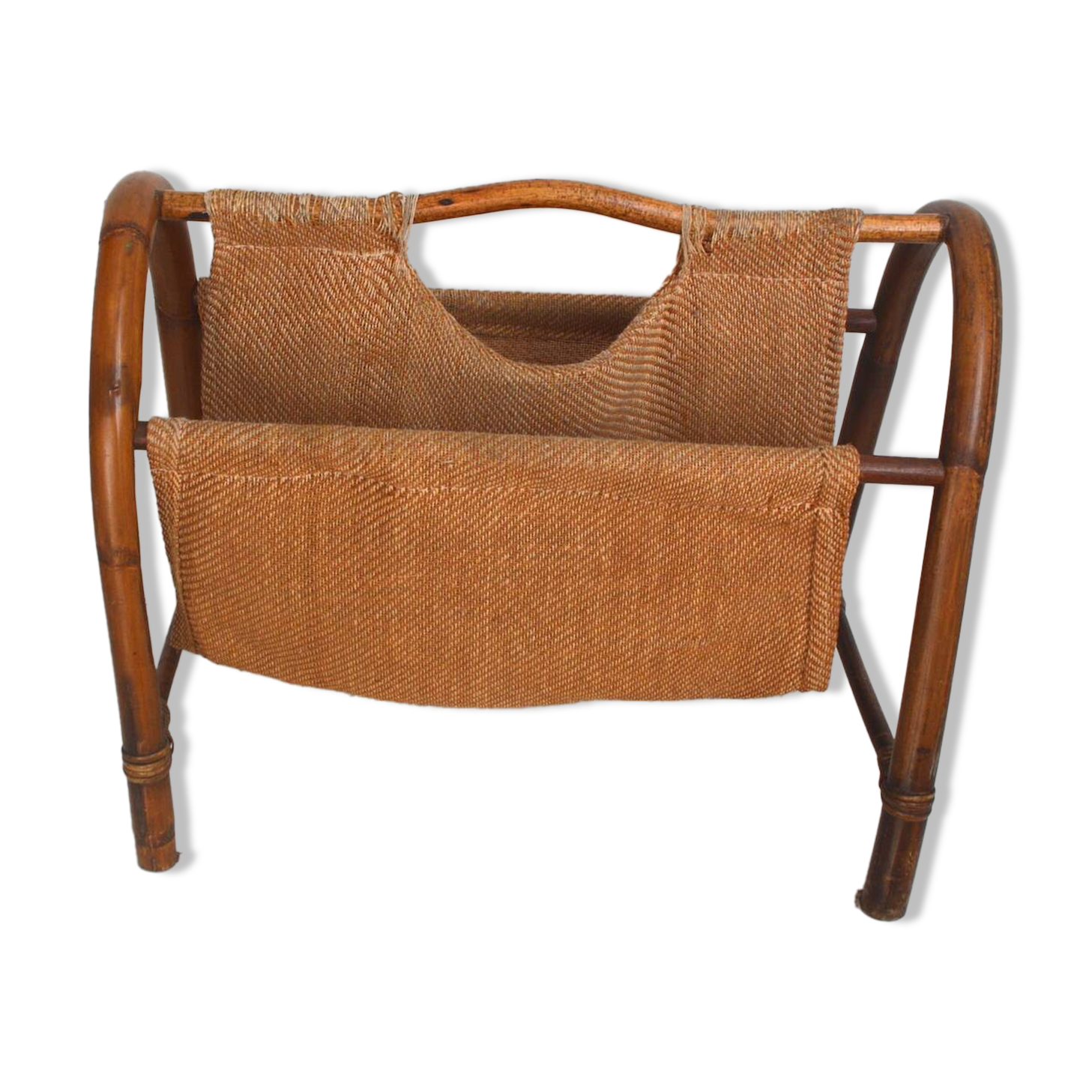 Rattan magazine rack