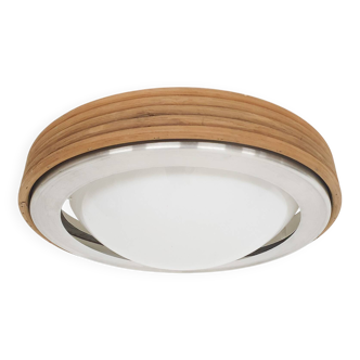 Doria bamboo ceiling light, Germany 1950's