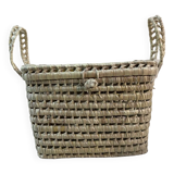 40cm rectangular storage trunk in palm leaves doum