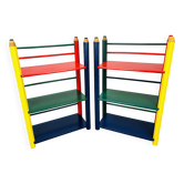 Pair of pencil-style shelves by Pierre Sala for children.
