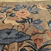Luxurious Rug 100% SILK/China/Hand-Tied/Crane Motif/1950s
