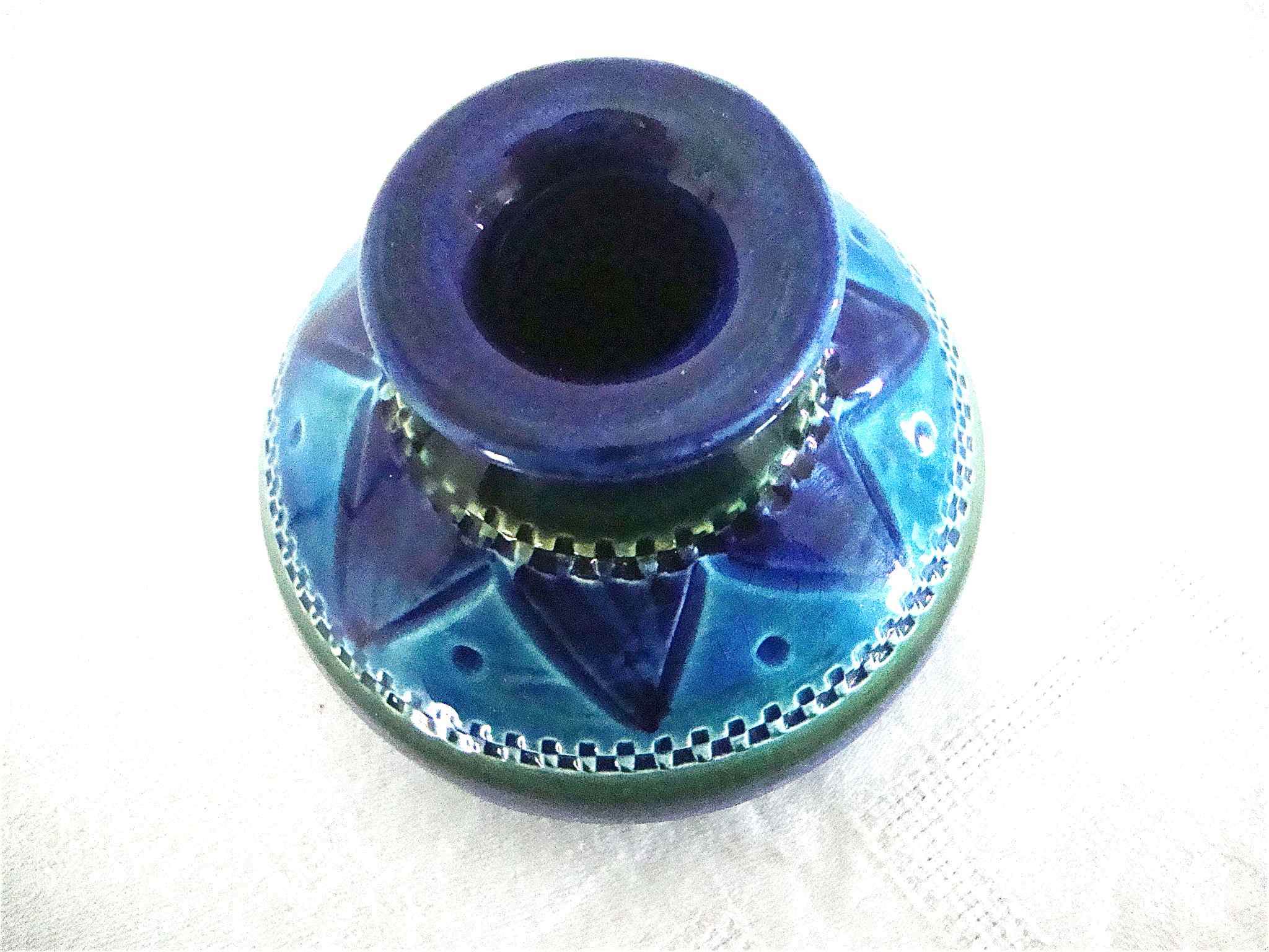 Small vase Aldo Londi Bitossi Rimini blu