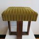 Rest - art deco foot in green velvet and solid wood