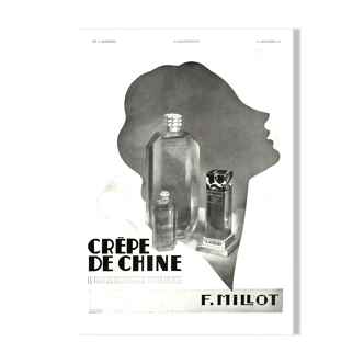 Affiche vintage années 30 F.Millot parfum